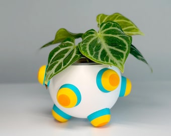 Rolling Star Planter | 3.5" 3D Printed Pot for Houseplants