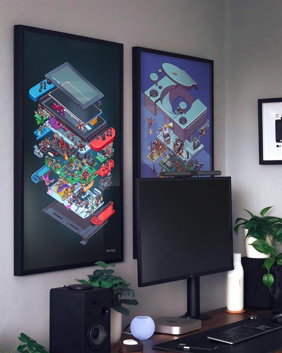 Switch Exploded Diagram: Retro Gaming Art Print - Etsy