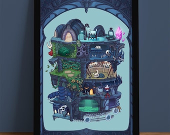Hallownest - Hollow Knight illustration