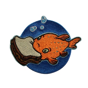 Disney Lilo & Stitch Pudge The Fish Embroidered Iron On Patch