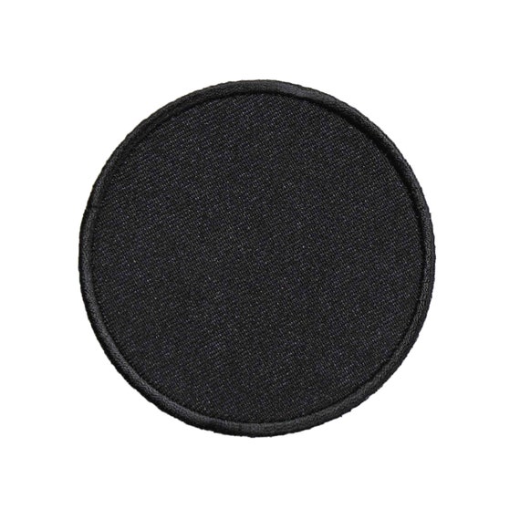 Blank Round Circle Iron on Patch 3 INCH Black New Free Shipping 