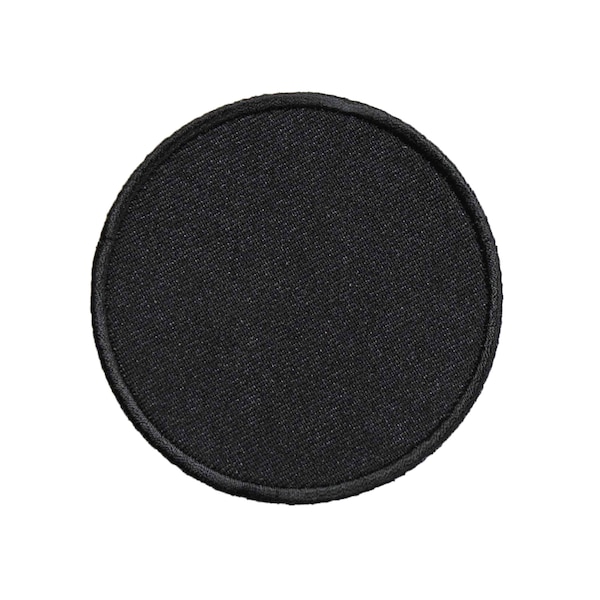 Blank Round Circle Iron On Patch - 3 INCH Black New Free Shipping