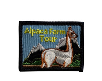 Alpaca Farm Embroidered Iron On Patch -