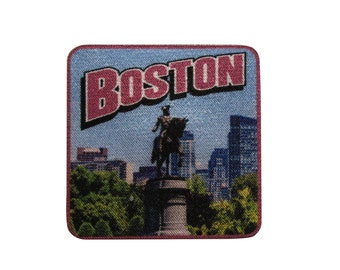 City Of Boston Massachusetts MA Printed Iron On Patch - Travel Souvenir