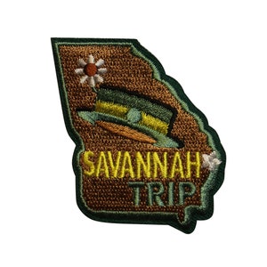 Savannah State Of Georgia GA Embroidered Iron On Patch - Travel Souvenir