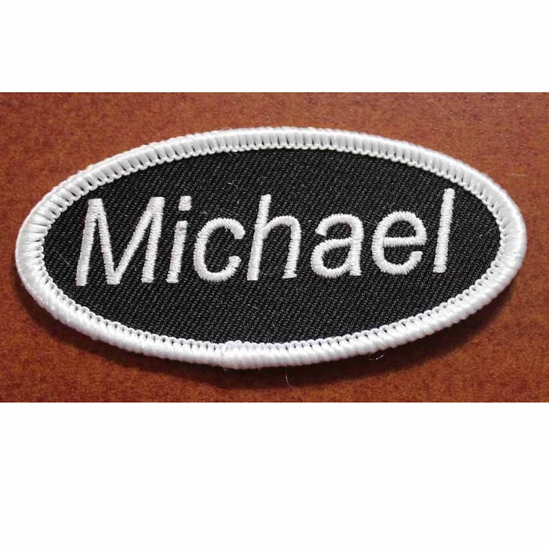 Michael Name Tag Iron on Patch 3 INCH for Uniform Work Shirt Etsy