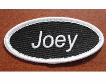 Joey Name Tag Iron On Patch - 3 INCH For Uniform Work Shirt Mechanic