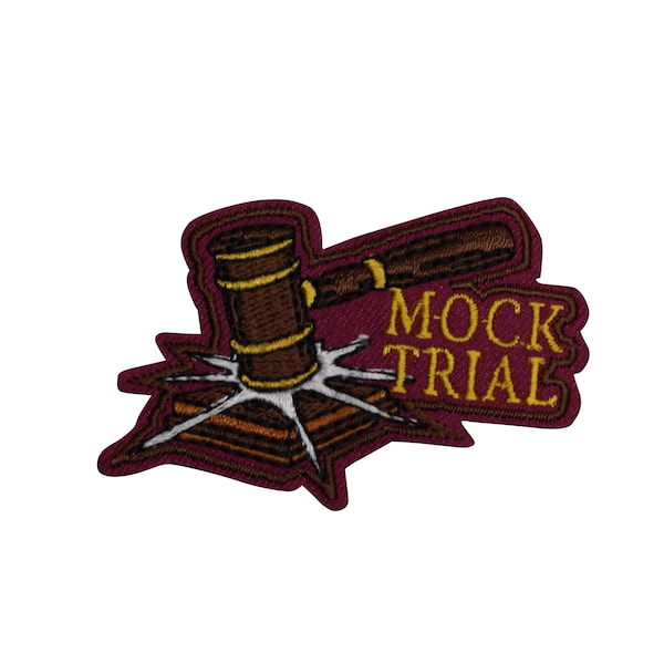 Mock Trial Embroidered Iron On Patch - Judge Jury