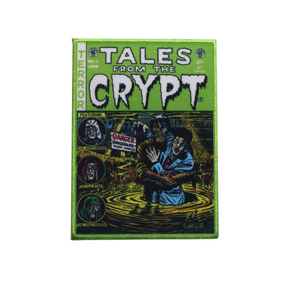 Tales From The Crypt Green Comic Printed Iron On Patch - Authentic KREEPSVILLE 666