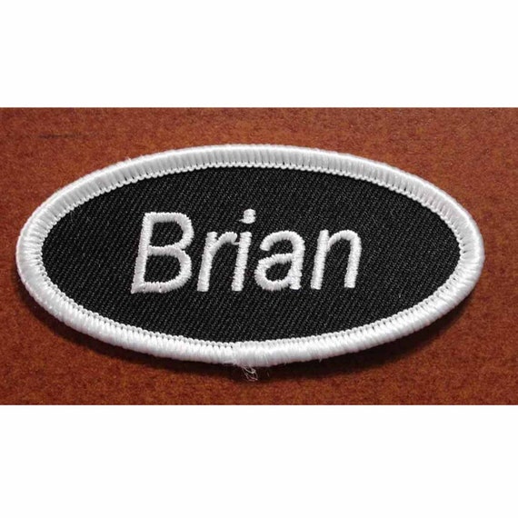 Ethan Name Tag 3 3/4 wide x 1 3/4 tall Logo Sew Ironed On Badge  Embroidery Applique Patch 