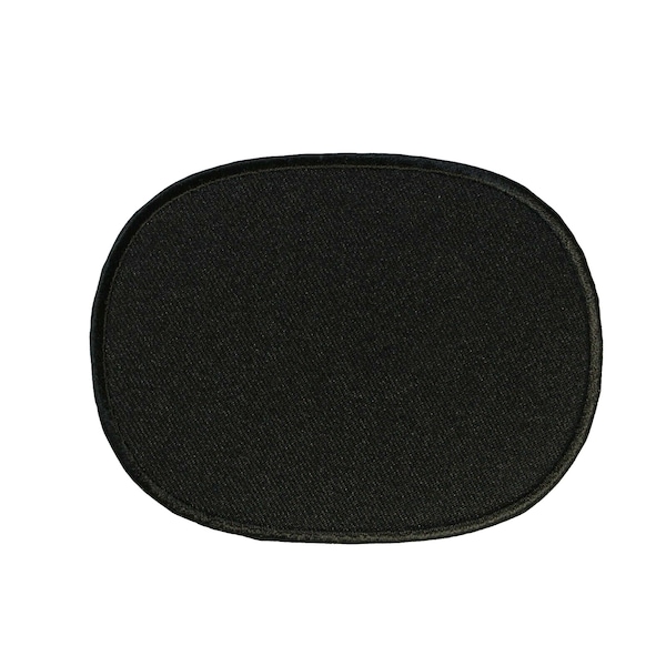 Blank Oval Iron On Patch - 4 INCH Black New Free Shipping