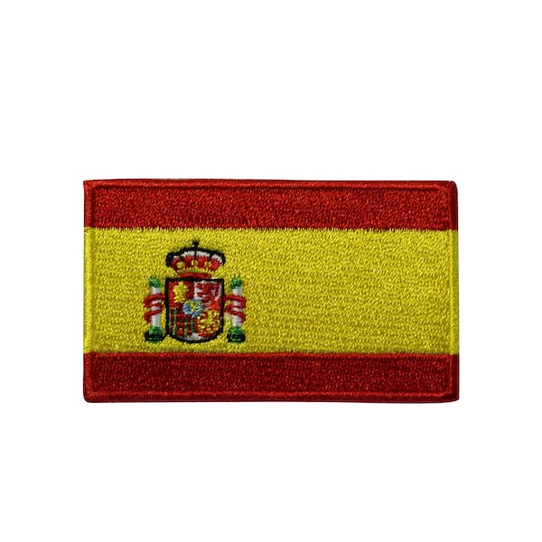 Country Of Spain Flag Embroidered Iron On Patch - Spainish