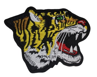 5 Inch Tiger Embroidered Iron On Patch
