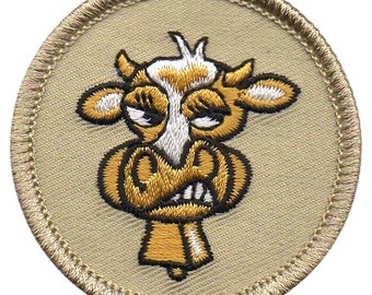 Cow Patch Embroidered Badge Iron Or Sew On 10cm x 8cm