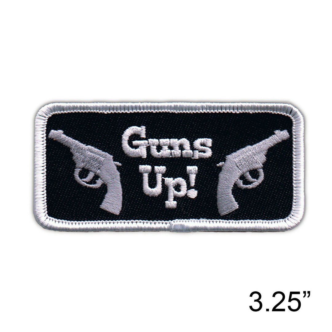 Guns up Hand Gun Pistol Embroidered Iron on Patch Officially Etsy