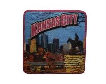 City Of Kansas City KS Printed Iron On Patch - Travel Souvenir