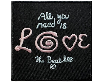 The Beatles All You Need Is Love Embroidered Iron On Patch - 39-R