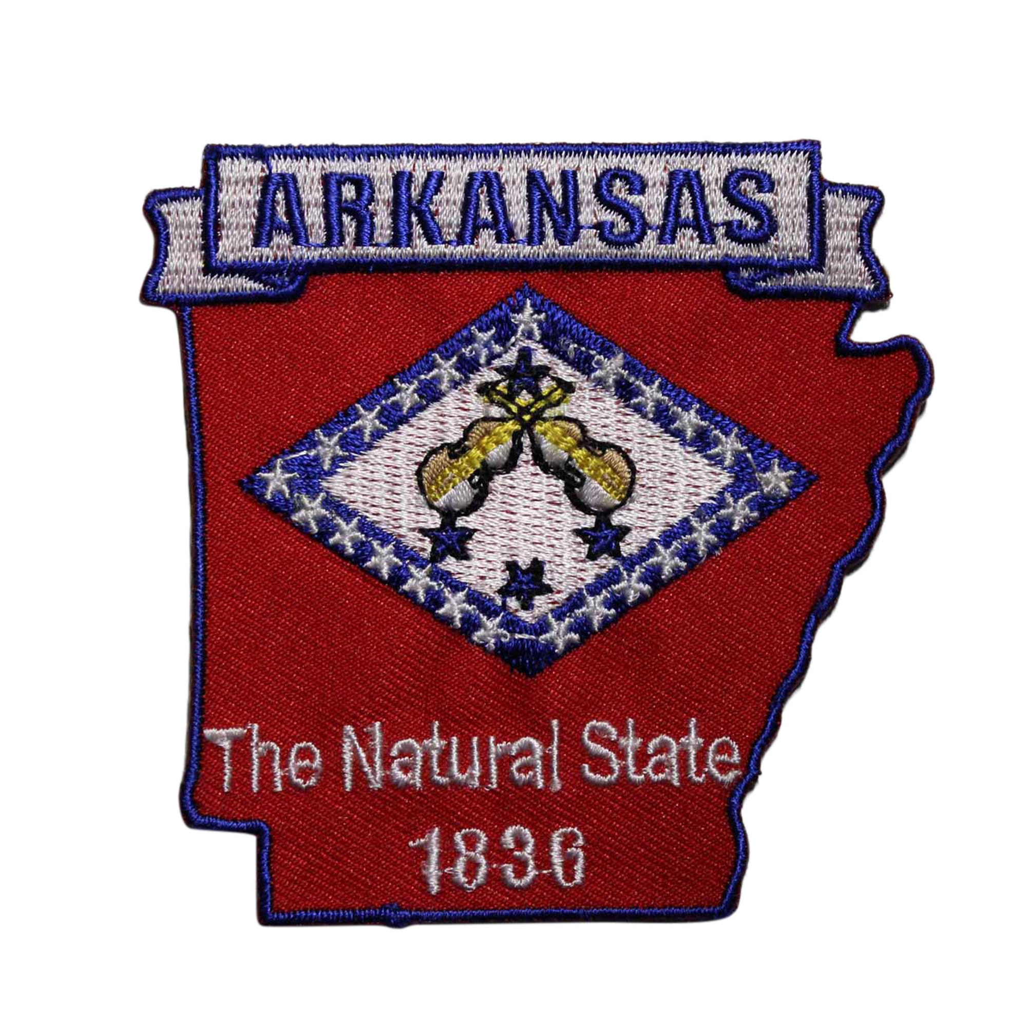 State Of Arkansas The Natural Travel Souvenir Embroidered Iron Etsy