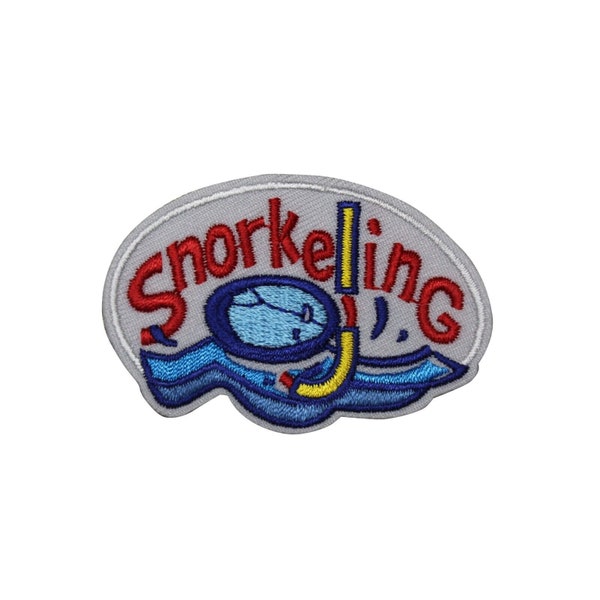 Snorkeling Embroidered Iron On Patch - Swimming Diving Kids Boys Girls 130-C