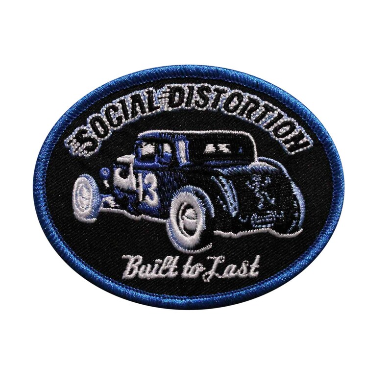 Social Distortion Hot Rod Built To Last Embroidered Iron On Patch