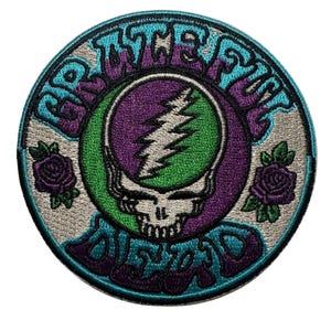 Grateful Dead Steal Your Face Embroidered Iron On Patch - OFFICIAL  40-K