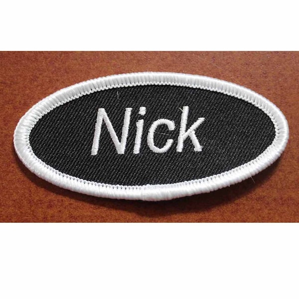 Nick Name Tag Iron On Patch - 3 INCH For Uniform Work Shirt Mechanic