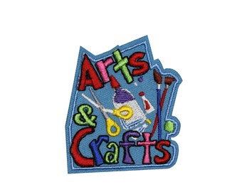 Arts & Crafts Embroidered Iron On Patch - DIY Creativity Boys Girls Kids