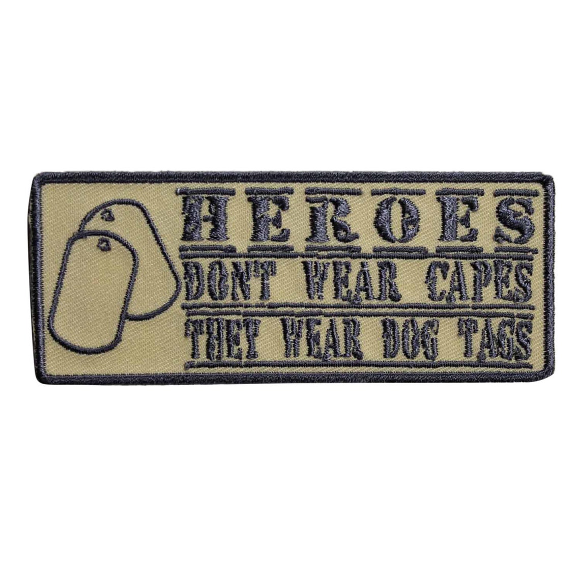 Heroes Don't Wear Capes They Wear Dog Tags Iron on Patch | Etsy
