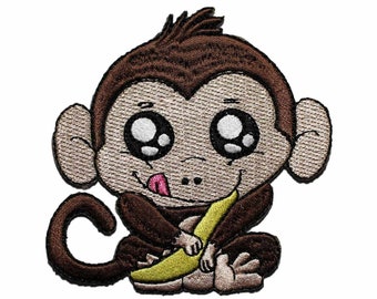 ricamato Monkey Iron On badge Sew on patch Chimp ape jeans camicia bag applique