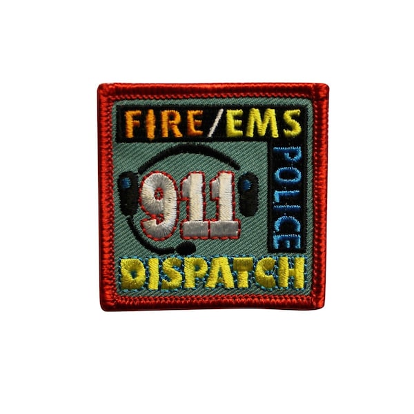 Fire EMS 911 Police Dispatch Embroidered Iron On Patch - Emergency Service 129-H