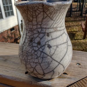 Handmade ceramic Raku Vase