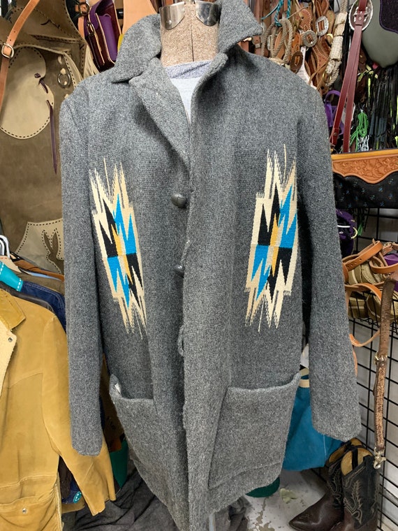 Vintage saddle blanket coat Ortega’s chimayo N.M.