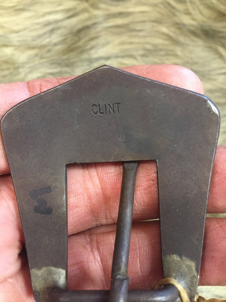 Handmade headstall buckle made by Clint