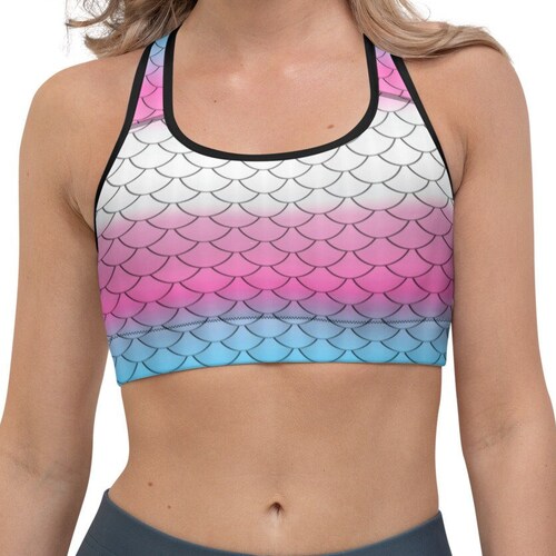 Distressed Transgender Sports Bra Trans Pride Flag Sports Etsy