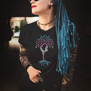 Distressed Transgender Spiritual TShirt - Trans Pride Flag Colors Pink White Blue Boho Yoga Tree Roots Shirt - MTF FTM Trans Unisex T-Shirt