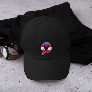 Transgender Herz-Zitat-Blasen-Baseballmütze - Trans Pride-Flagge Farben MTF FTM Trans ist schöner Dad Hut