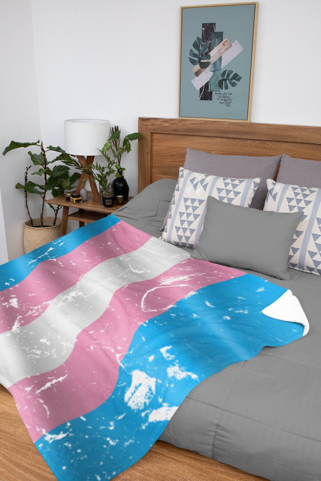 Distressed Transgender Pride Flag Throw Blanket - Etsy