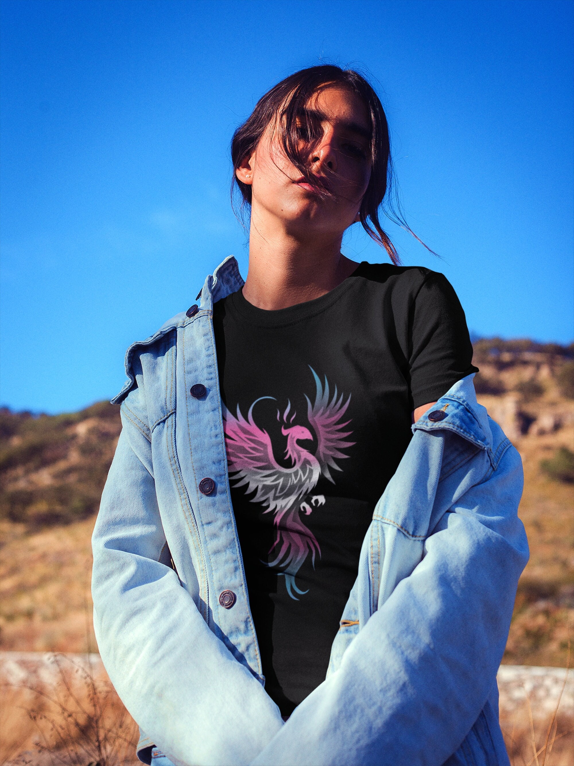 Transgender Phoenix Bird TShirt, Rise From The Ashes Trans Pride Shirt, MTF FTM Trans Phoenix Short-Sleeve Unisex T-Shirt