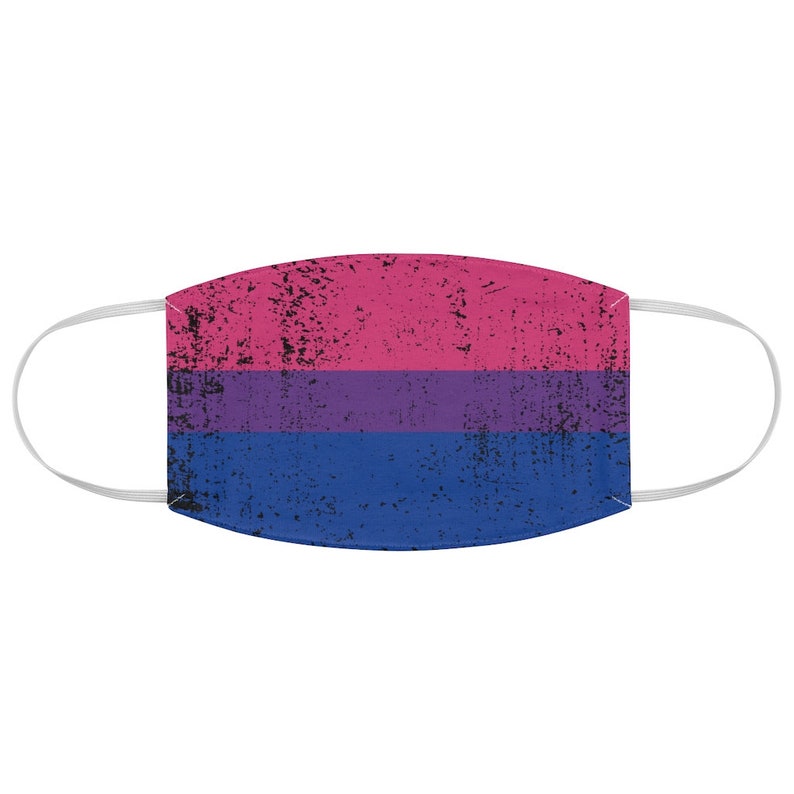 Distressed Bisexual Face Mask - Bi Pride Flag Colors Fabric Face Mask ...