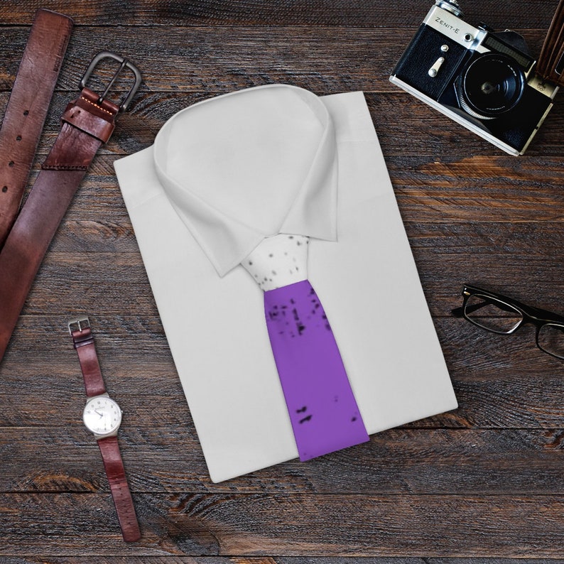 Distressed Nonbinary Necktie Enbie Babe Necktie NB Enby Necktie Gender Neutral Necktie Gender Nonbinary Necktie