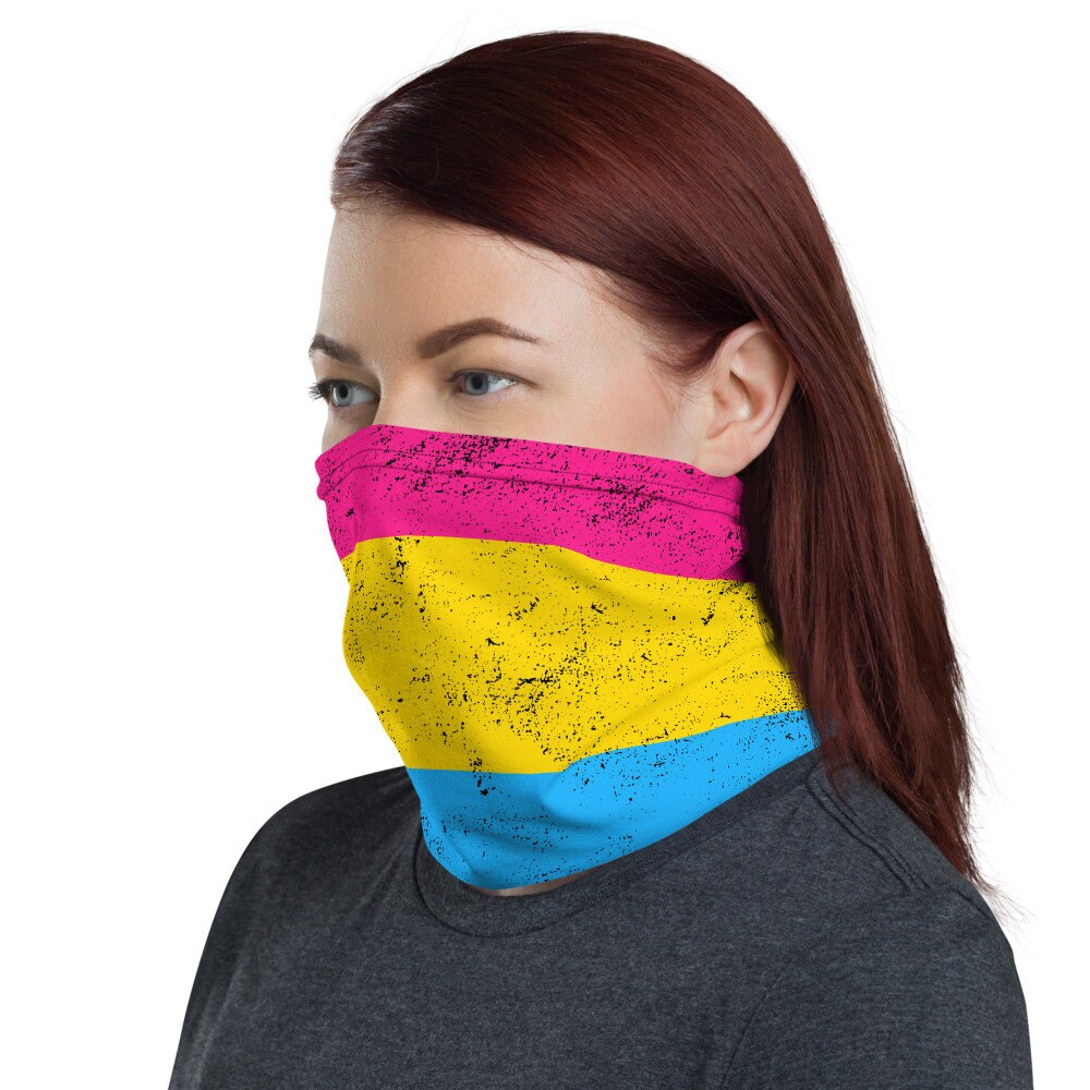 Pansexual LGBT Gay Pride Flag Quick Dry Headwear Bandana Snood Scarf Mask Wrap 