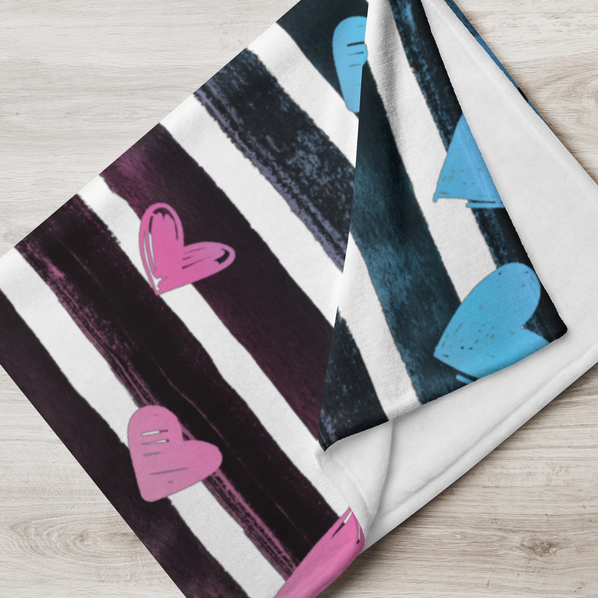 Transgender Valentines Day Soft Touch Blanket, Trans Pride Colors Boho ...
