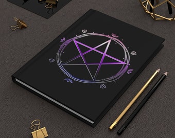 Black Witchin Mini Notebook Witch's Journal Pagan Pentagram  Rituals Gothic 