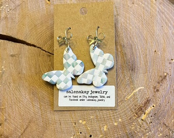 Checkered Butterfly Dangles