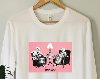 GRANNIES by BANKSY, Banksy Art, Banksy,Artist Shirt,Love Shirt,Grandma Shirt, Granny,art gift,Love gift,valentines gift,Valentines Day Shirt