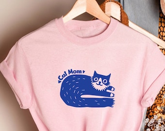CAT MOM Shirt, Cat Mom Tee, Cats Shirt, Cats T-Shirt, Kitty Tee, Mom Tee Shirt, Mother Tee, Mother's Day, Happy Mother's Day, Birthday Gift