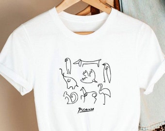 Picasso Animals Tee, Artist Graphic Shirt