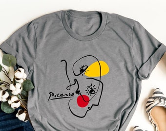 PICASSO Face to Face Artwork T-Shirt, Picasso Tee, Cubist Tee, Artist Shirt, Picasso Art, Artist Tee, Painter Tee, Artwork Tee Shirt