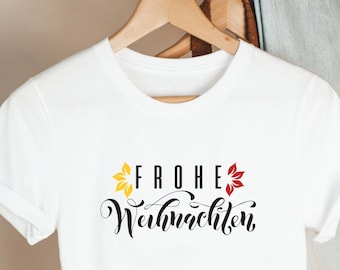 Frohe Weihnachten T-Shirt, German Christmas Tee