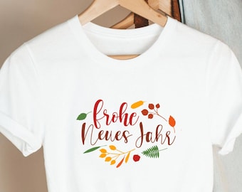 Frohe Neues Jahr T-Shirt, German New Year Tee